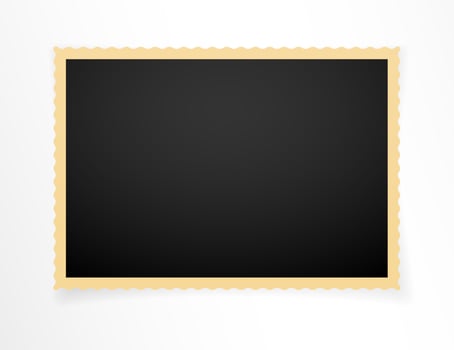 Retro photo frame with shadows. Vector illustration