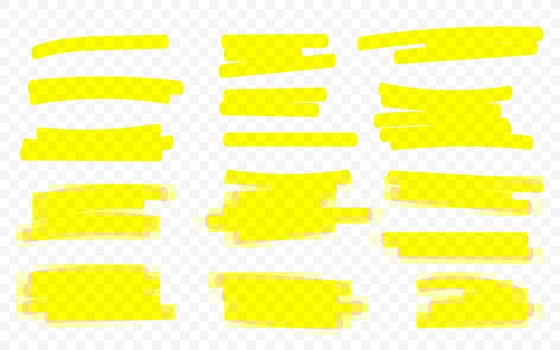 Marker lines. Vector highlighter brush lines. Hand drawing. Vector illustration