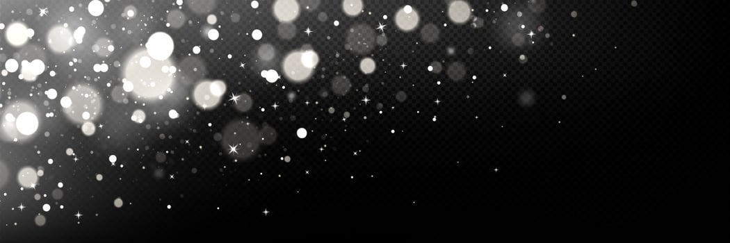 Realistic white bokeh light effect vector