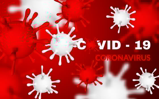 Coronavirus Covid-19, 2019-nKoV. 3d illustration of virus unit. World pandemic concept. Vector illustration