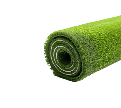 Artificial grass carpet on transparent background, created with png