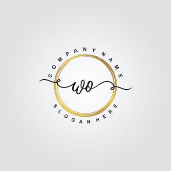 WO Initial beauty floral logo template vector