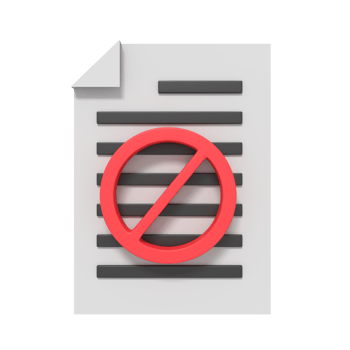 3d icon of Ban Document png