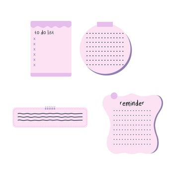 Set Of Cute Sticky Note Paper vector