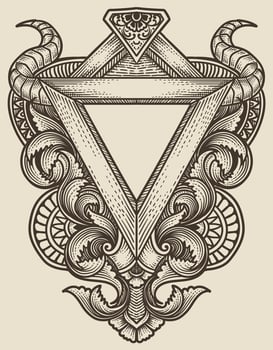 Isolated frames in baroque antique style. engraving ornament frames. vector