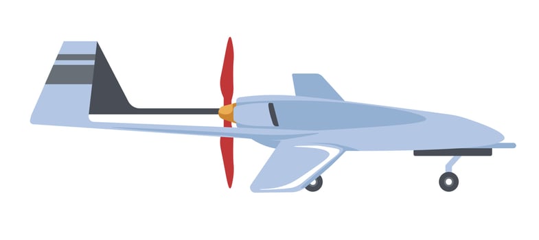Drones an unmanned aerial vehicles, aircrafts vector