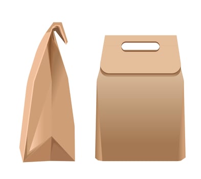 Carton package for food or products, eco wrapping vector