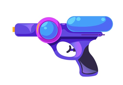 Water pistol for summer, playing outside vector