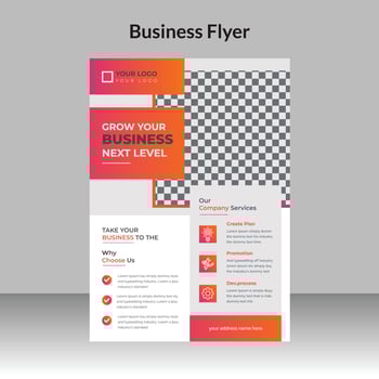 Professional clear and minimal creative corporate business flyer design template vector