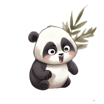 Panda Pals Cute Cartoon Panda Illustration png