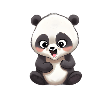 Panda Pals Cute Cartoon Panda Illustration png
