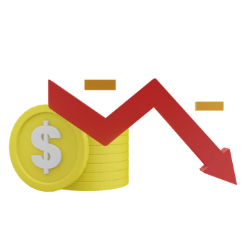 3D Loss Investment Illustration png