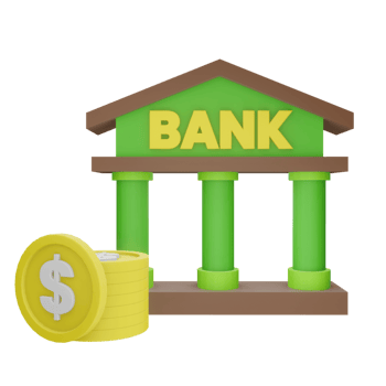 3D Bank Illustration png