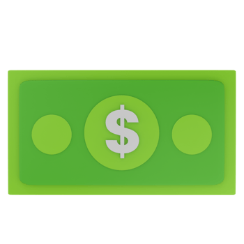 3D Paper Money Dollar Illustration png