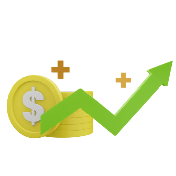 3D Growth Investment Illustration png