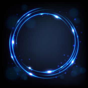 Round Blue Shiny With Sparks Background, Vector Illustration