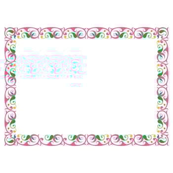 colorful classic ornamental frame vector, vintage design. vector