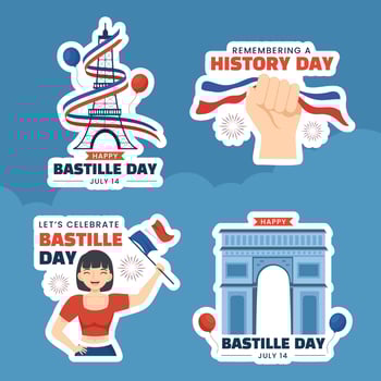 Happy Comoros Independence Day Label Illustration Flat Cartoon Hand Drawn Templates Background vector
