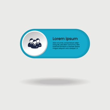 business infographic blue text box and business plan flat icon design vector