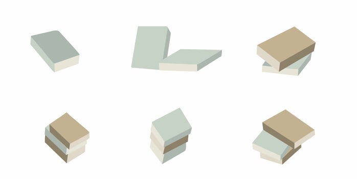 Collection of book icons, vector illustrations