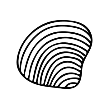 Doodle of Sea shell isolated on white background. Hand drawn vector illustration.