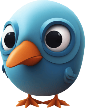 Animal bird 3D icon transparency illustration. . png