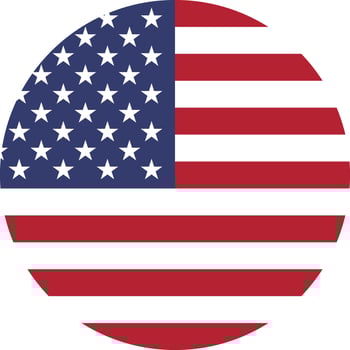 round American flag of United States of America vector
