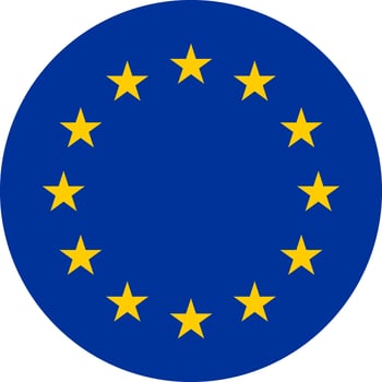 round flag of the European Union EU vector