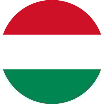 round Hungarian flag of Hungary vector