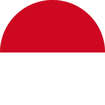 round Monegasque flag of Monaco vector