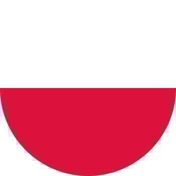 round Polish flag of Poland vector