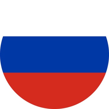 round Russian flag of Russia vector