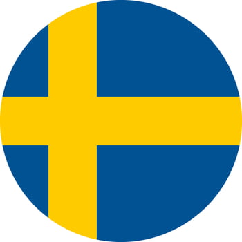 round Swedish flag of Sweden vector