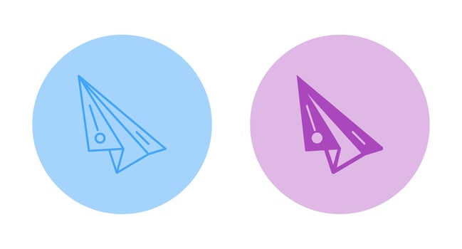 Paper Plane Vector Icon