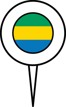 Gabon flag pin location icon. png