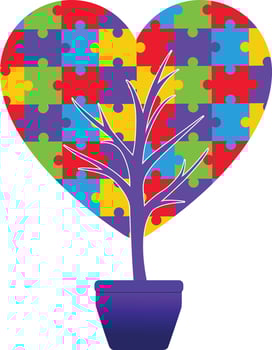 Autism Tree Vector Illustration
