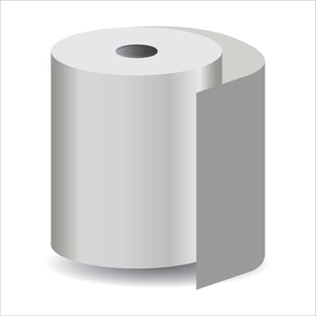 Gray toilet paper icon, vector, illustration, symbol vector