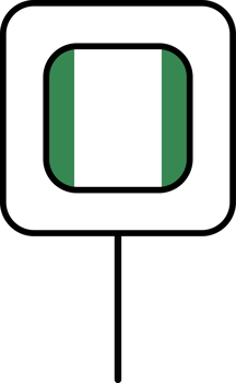 Nigeria flag square pin icon. png