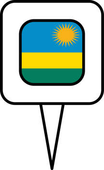 Rwanda flag pin place icon. png