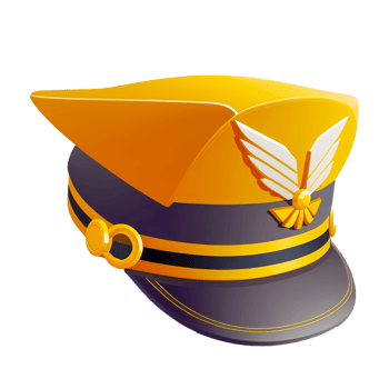 AI generative pilot hat png