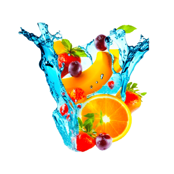 fresh fruits water splash png