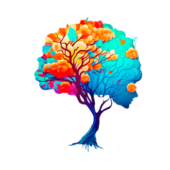 AI generative  colorful tree png