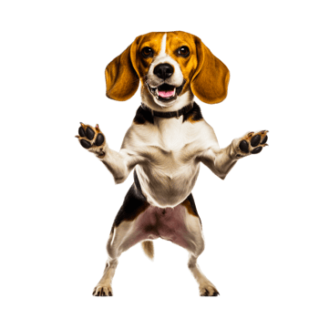 AI generative cute dog png