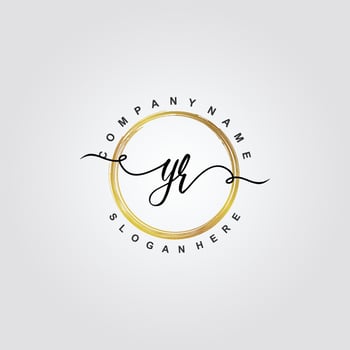 YR Initial beauty floral logo template vector
