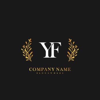YF Initial beauty floral logo template vector
