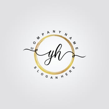 YH Initial beauty floral logo template vector