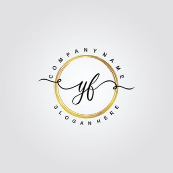 YF Initial beauty floral logo template vector