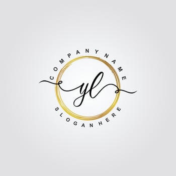 YL Initial beauty floral logo template vector
