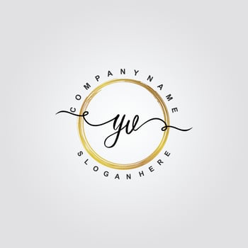 YV Initial beauty floral logo template vector