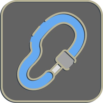 Icon carbine. Camping and adventure elements. Icons in embossed style. Good for prints, posters, logo, advertisement, infographics, etc. vector